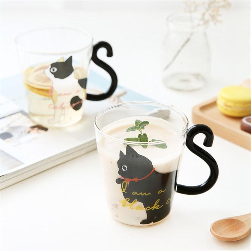 Meow - Glass Cat Mug | Luvikno