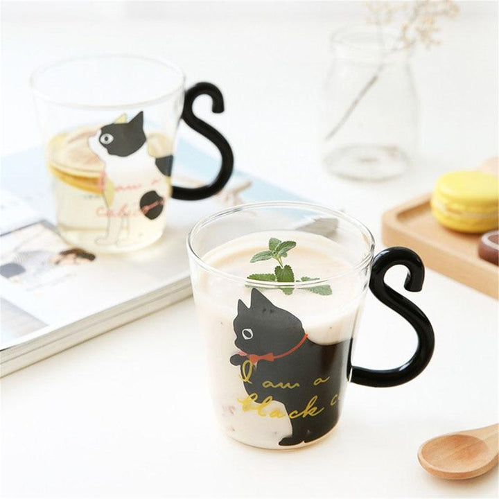Meow - Glass Cat Mug | Luvikno