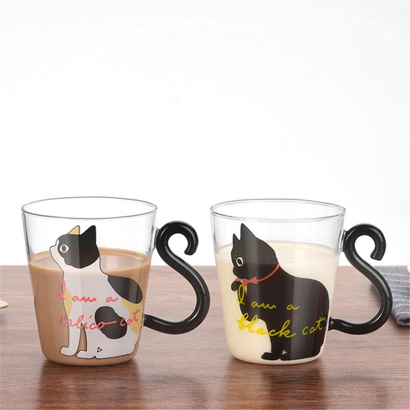 Meow - Glass Cat Mug | Luvikno