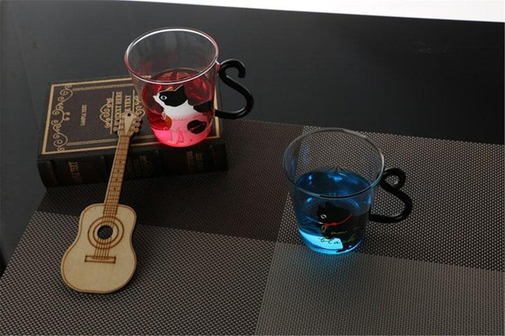 Meow - Glass Cat Mug | Luvikno