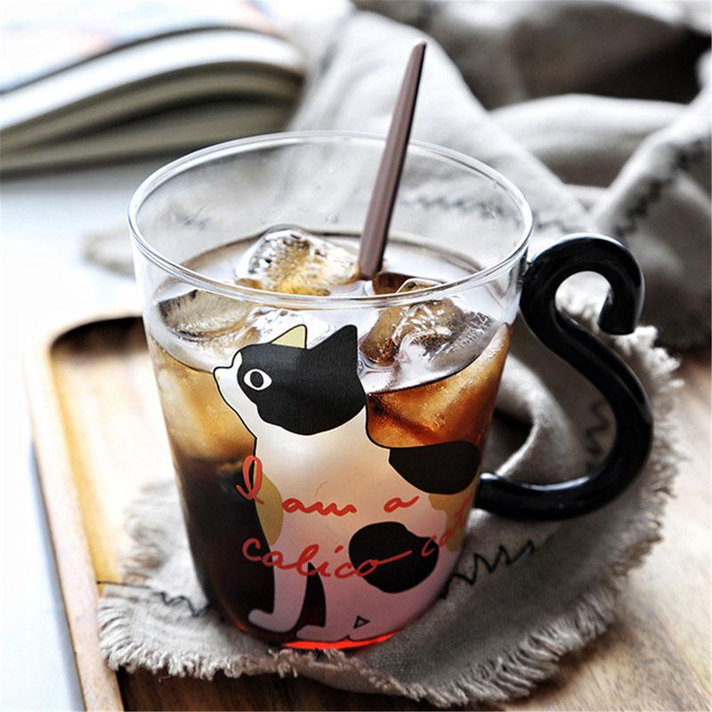 Meow - Glass Cat Mug | Luvikno