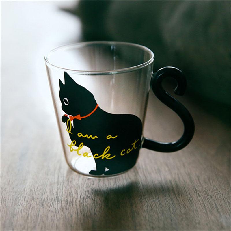 Meow - Glass Cat Mug | Luvikno