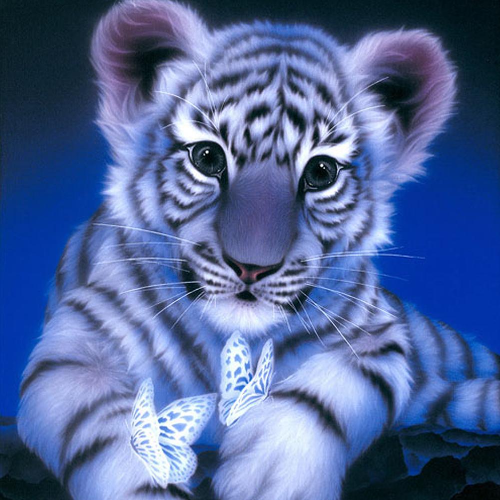 Lekende Baby Tiger - GemPaint Sett | Luvikno