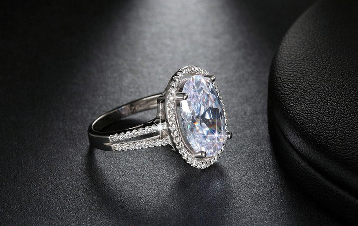 Oval Cut 6ct CZ Ring | Luvikno