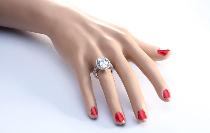 Oval Cut 6ct CZ Ring | Luvikno