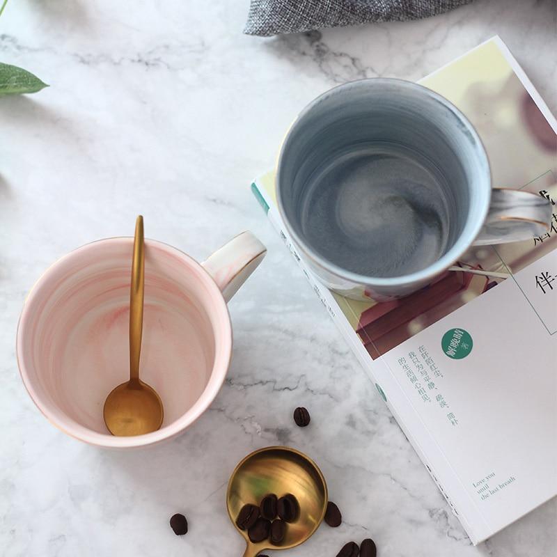 Marmor Porselen Hr & Fru Kaffe Kopper | Luvikno
