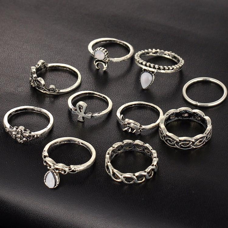 Bohemesk Ringsett - 10 Ringer | Luvikno