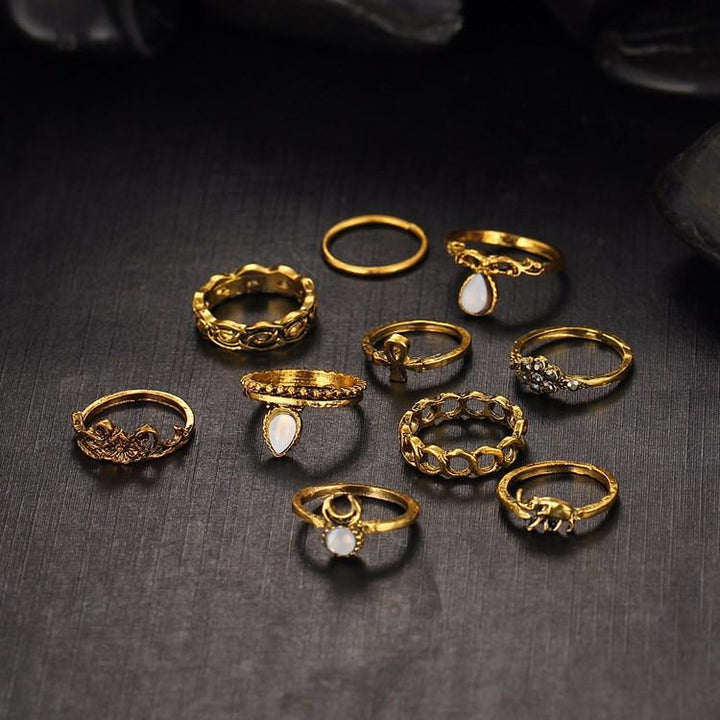 Bohemesk Ringsett - 10 Ringer | Luvikno
