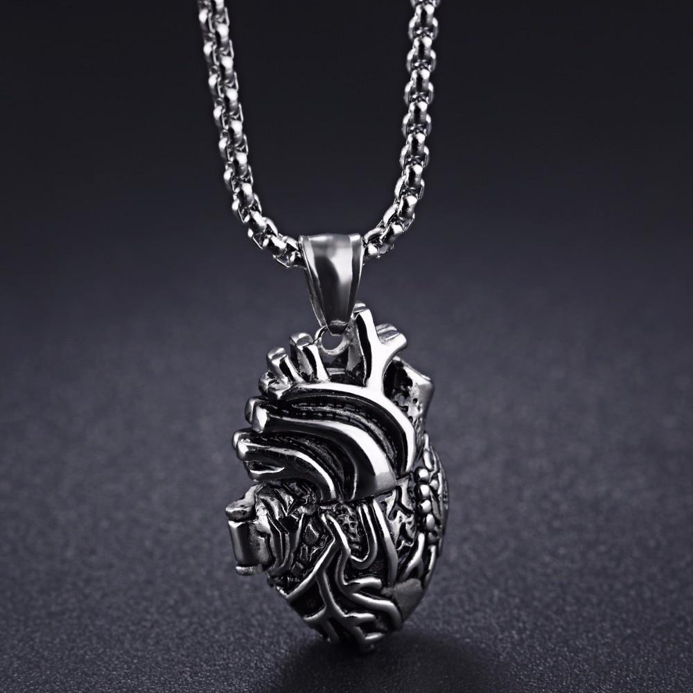 3D Anatomisk Korrekt Hjerte Charm Halskjede | Luvikno
