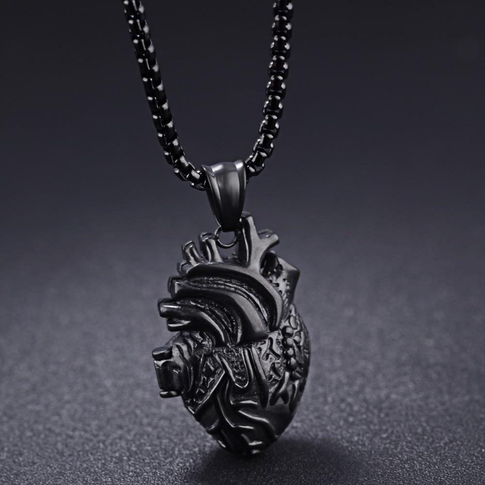 3D Anatomisk Korrekt Hjerte Charm Halskjede | Luvikno