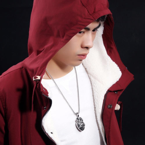 3D Anatomisk Korrekt Hjerte Charm Halskjede | Luvikno