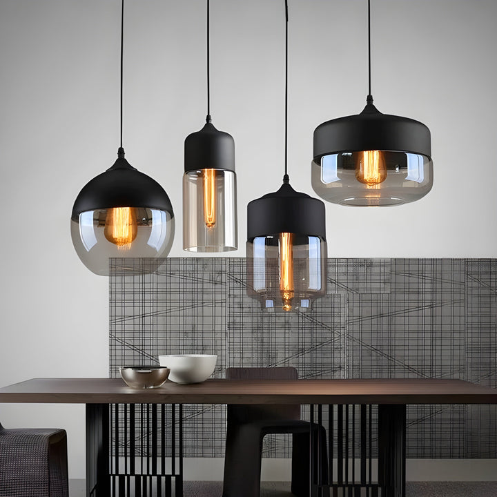 LED Pendellampe laget av glass - Moderne, skandinavisk design for stilige oppholdsrom | Luvikno