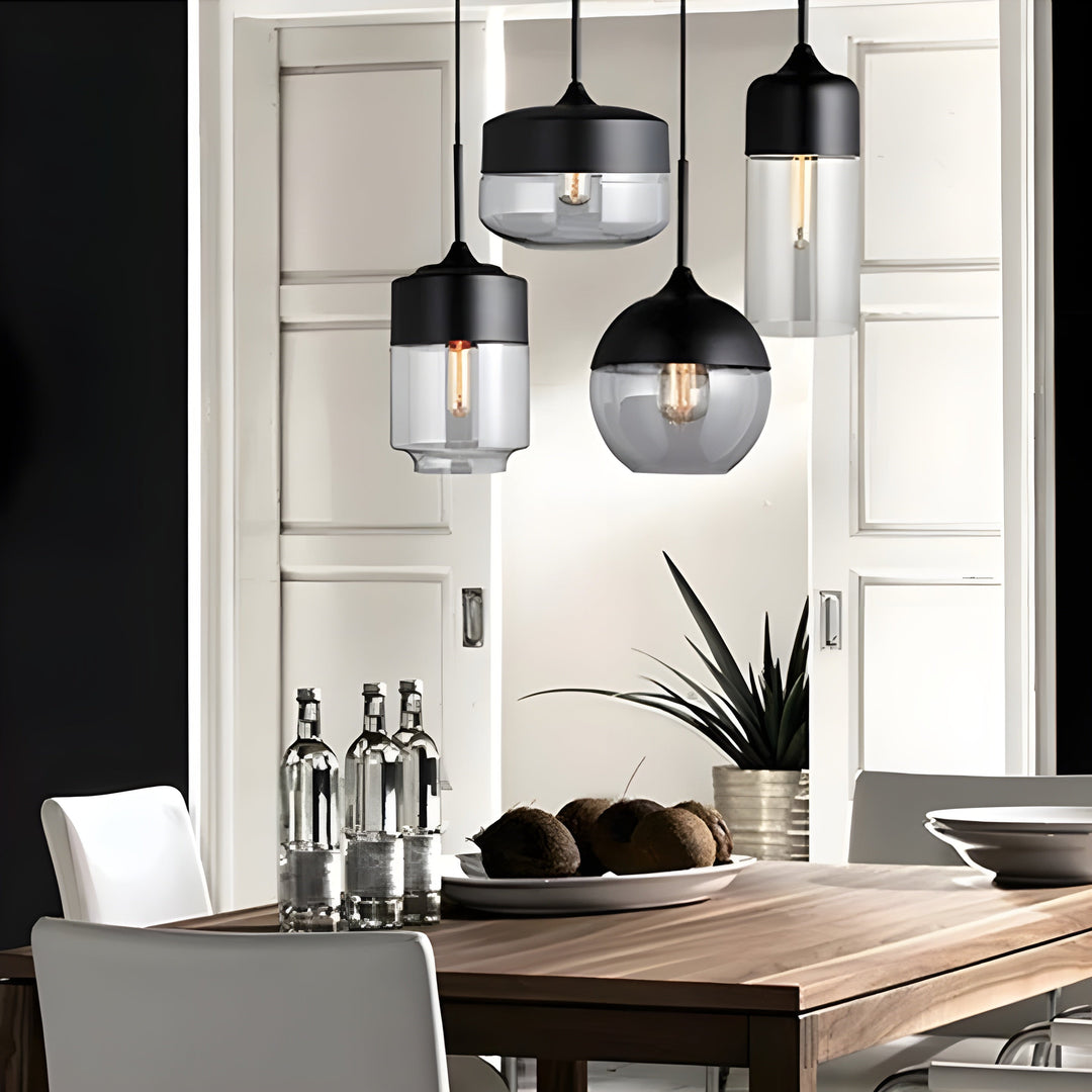 LED Pendellampe laget av glass - Moderne, skandinavisk design for stilige oppholdsrom | Luvikno