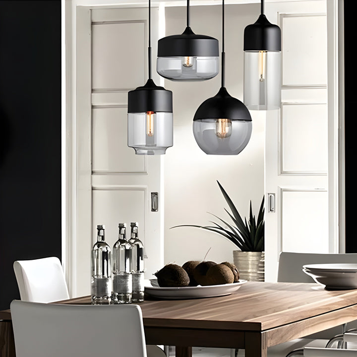 LED Pendellampe laget av glass - Moderne, skandinavisk design for stilige oppholdsrom | Luvikno