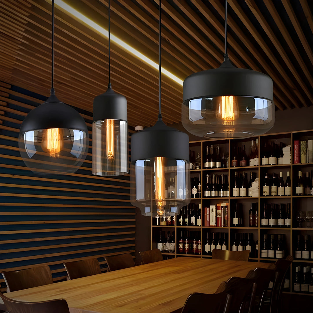 LED Pendellampe laget av glass - Moderne, skandinavisk design for stilige oppholdsrom | Luvikno