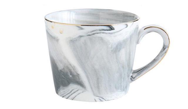 Marmor Porselen Hr & Fru Kaffe Kopper | Luvikno