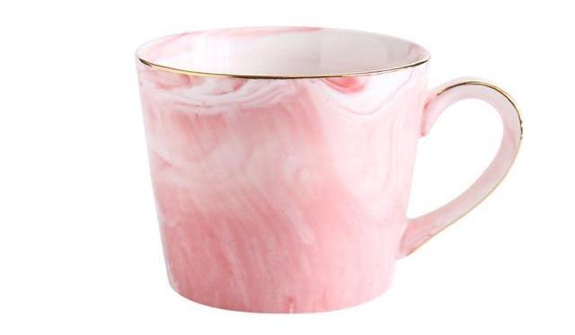 Marmor Porselen Hr & Fru Kaffe Kopper | Luvikno