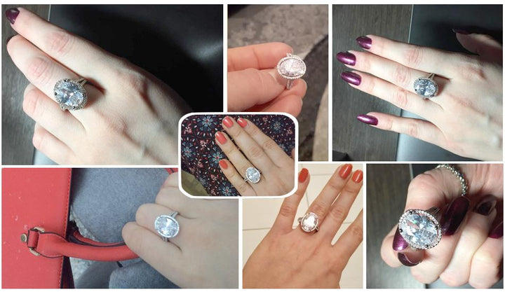 Oval Cut 6ct CZ Ring | Luvikno