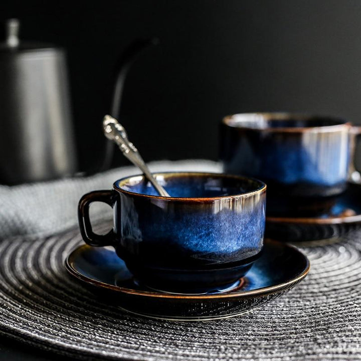 Cat Eye Blue Ceramic Mug | Luvikno