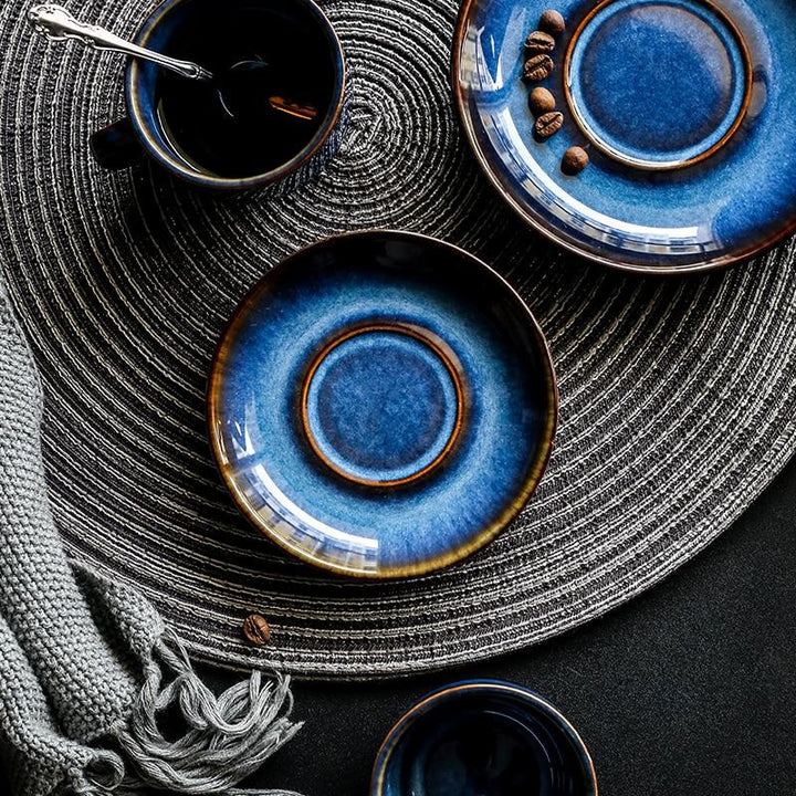 Cat Eye Blue Ceramic Mug | Luvikno