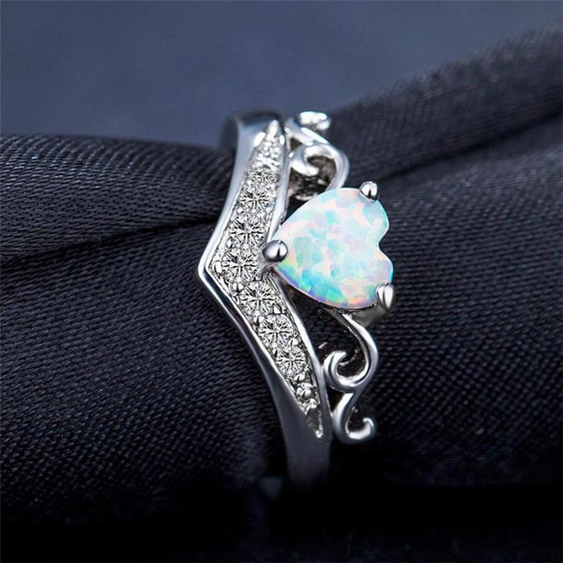 Oval Cut Heart Fire Opal Ring | Luvikno