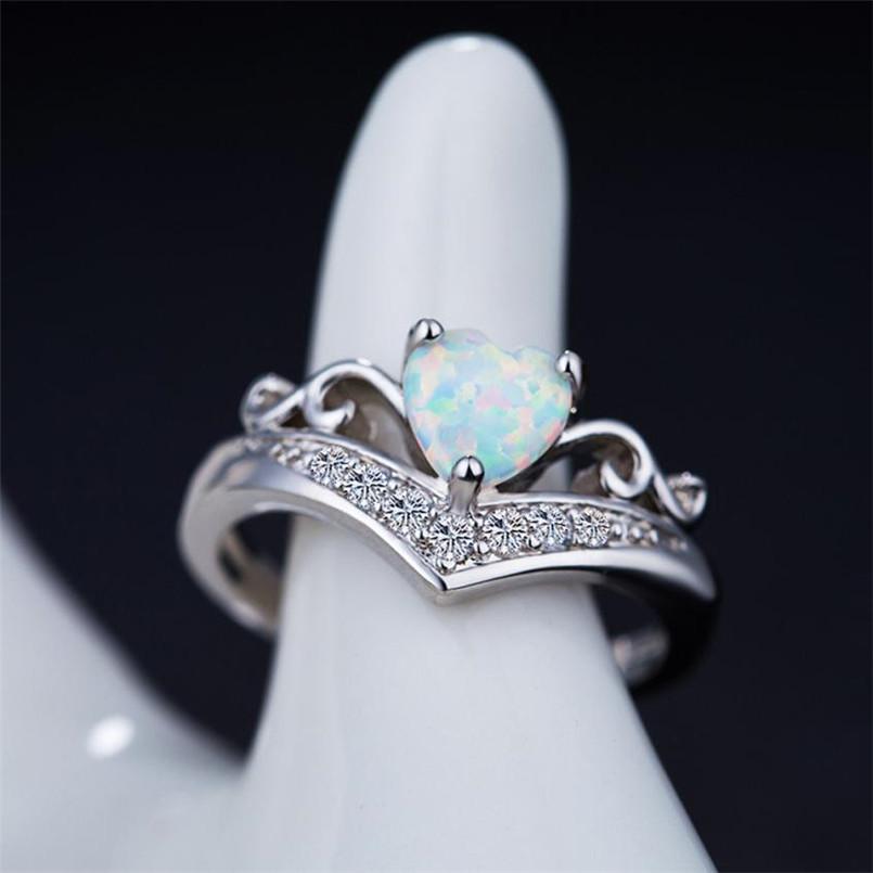 Oval Cut Heart Fire Opal Ring | Luvikno