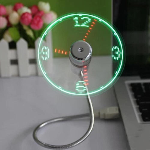 USB Mini Vifte med LED Tid | Luvikno