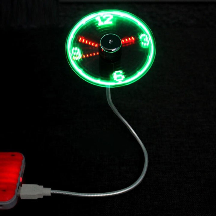 USB Mini Vifte med LED Tid | Luvikno