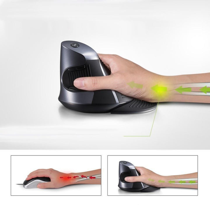 Ergonomisk Vertikal Trådløs 6 Knapper Mus | Luvikno