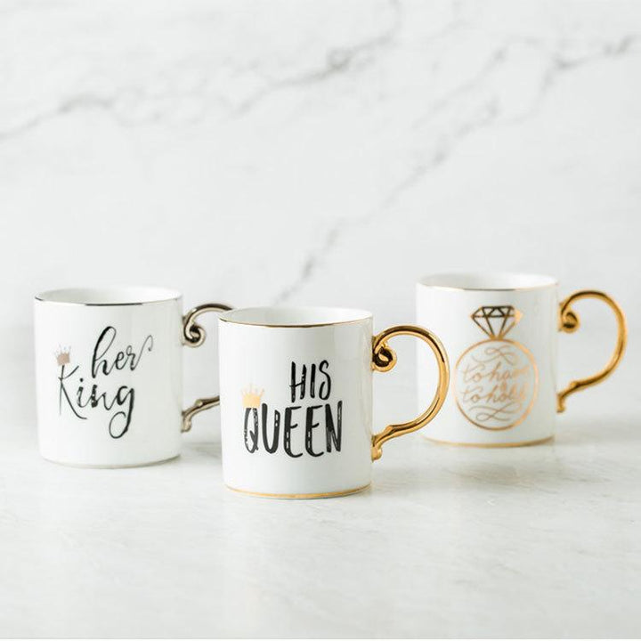 Luksus Kong & Dronning Kaffe Kopper | Luvikno