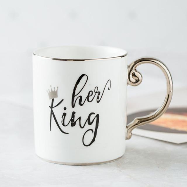 Luksus Kong & Dronning Kaffe Kopper | Luvikno