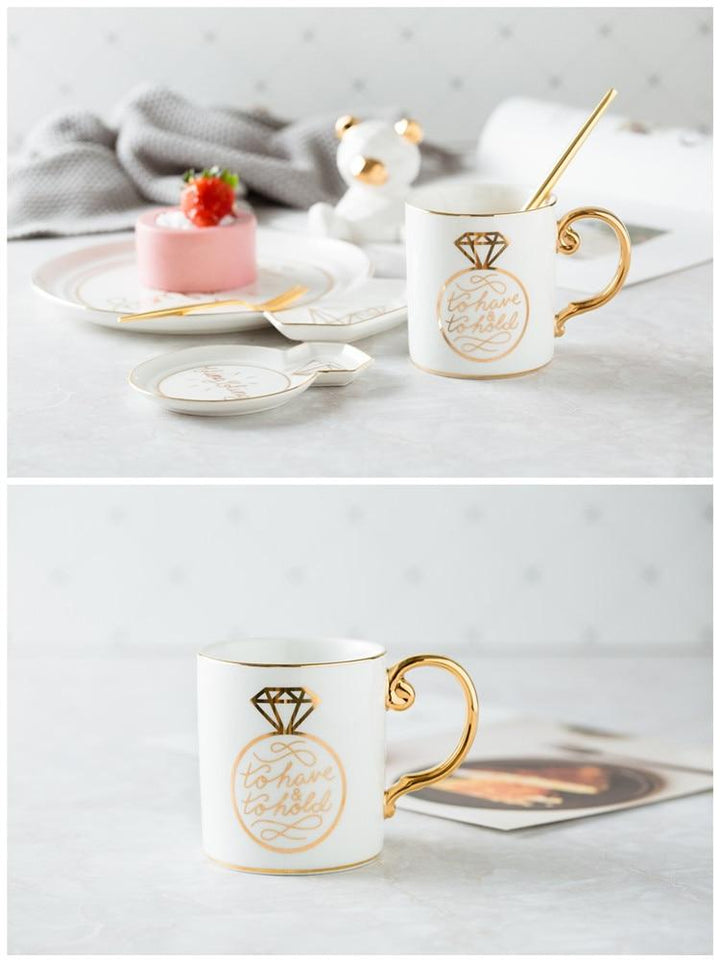 Luksus Kong & Dronning Kaffe Kopper | Luvikno