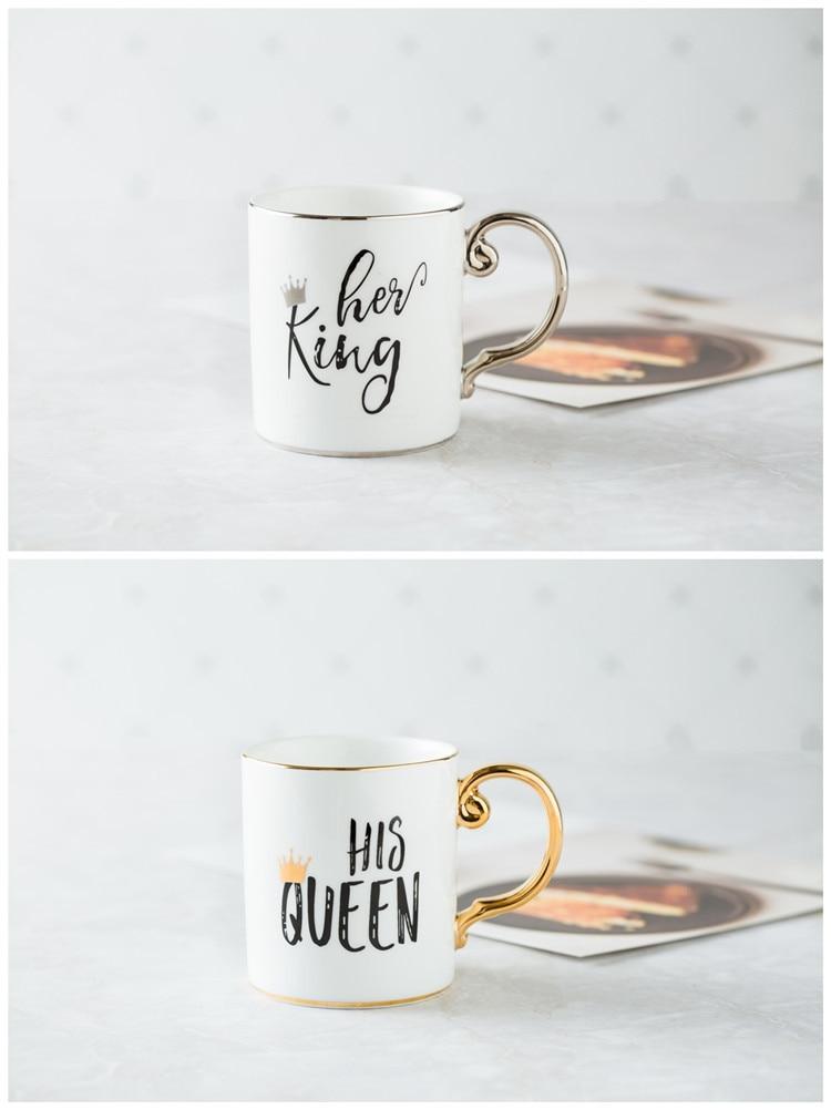 Luksus Kong & Dronning Kaffe Kopper | Luvikno