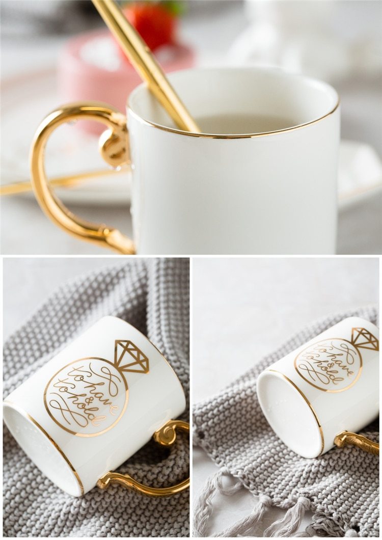 Luksus Kong & Dronning Kaffe Kopper | Luvikno