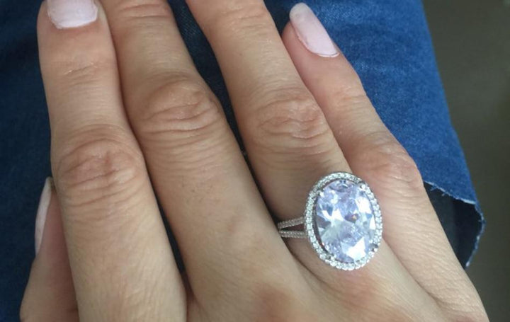 Oval Cut 6ct CZ Ring | Luvikno
