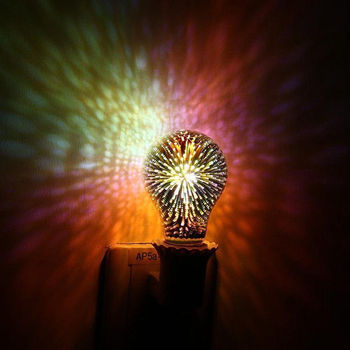 3D Stjerner LED Fyrverkeri Effekt Nattlys | Luvikno