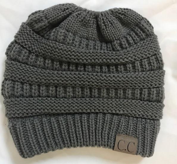 Soft Knit Ponytail Beanie Hat | Luvikno