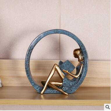 Kreative europeiske miniature moderne jente figuriner | Luvikno