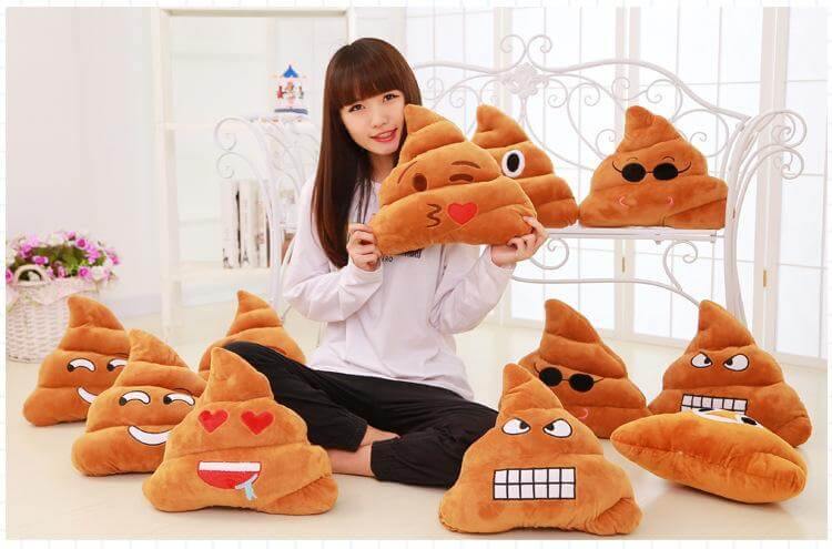 Poop Face Emoji Puter | Luvikno