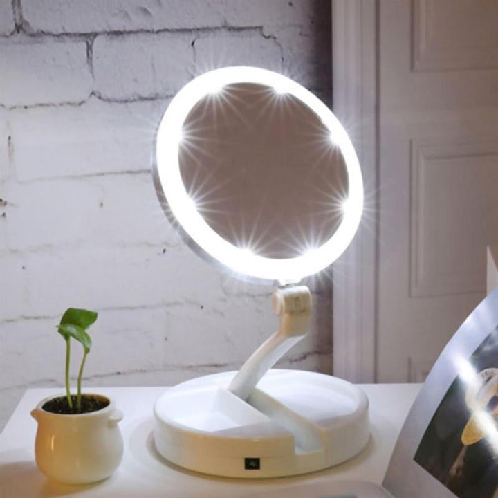 Folding LED Makeup Mirror | Luvikno