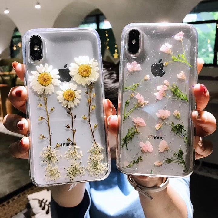 DaisyOats - Ekte tørkede blomster iPhone-deksel | Luvikno