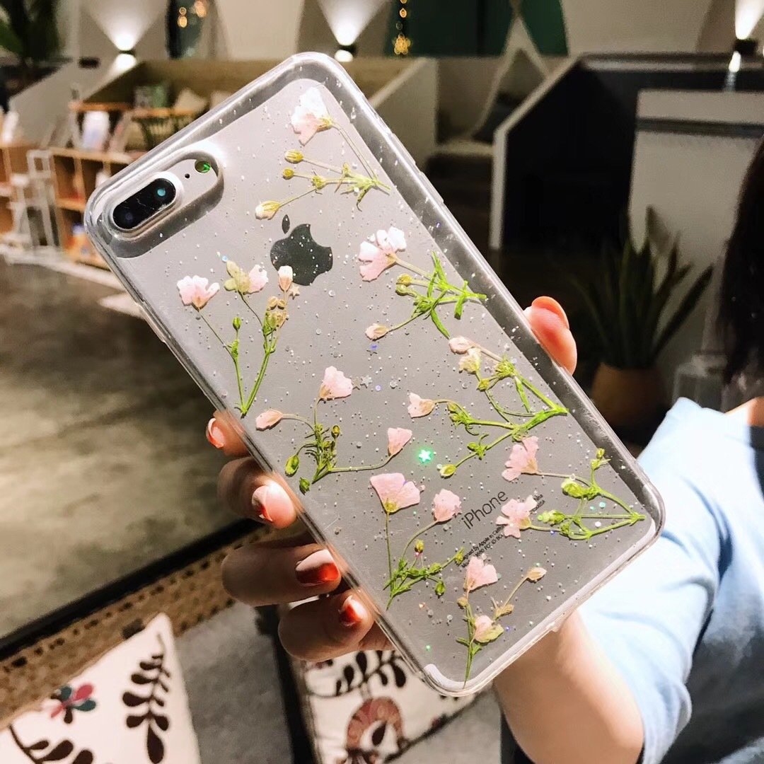 DaisyOats - Ekte tørkede blomster iPhone-deksel | Luvikno