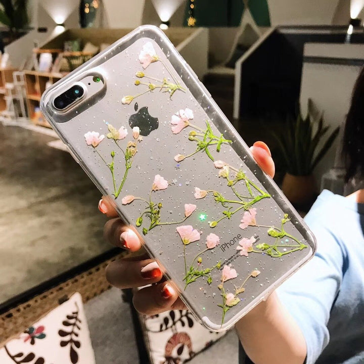 DaisyOats - Ekte tørkede blomster iPhone-deksel | Luvikno