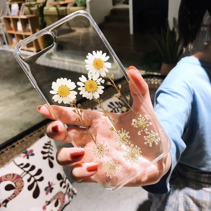 DaisyOats - Ekte tørkede blomster iPhone-deksel | Luvikno