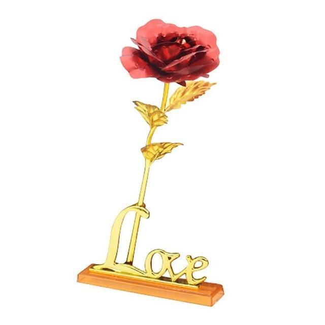 24K Foliebelagt Rose Gull Rose | Luvikno