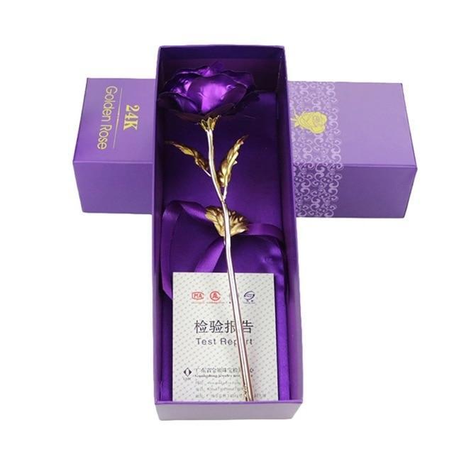 24K Foliebelagt Rose Gull Rose | Luvikno