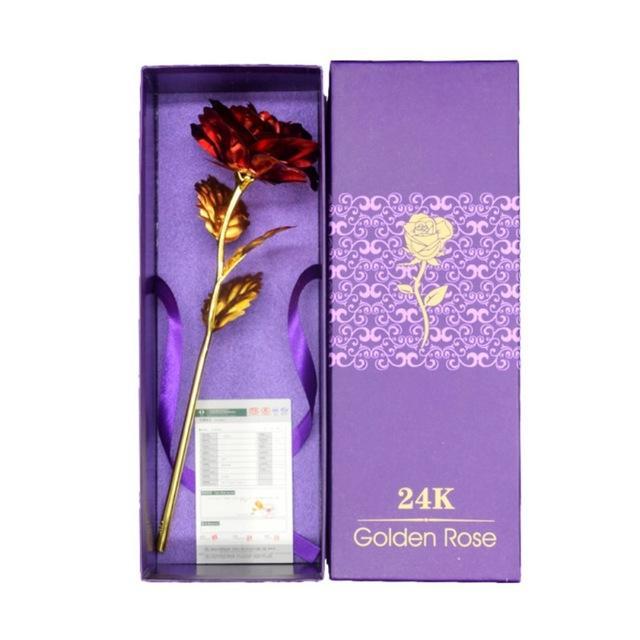 24K Foliebelagt Rose Gull Rose | Luvikno