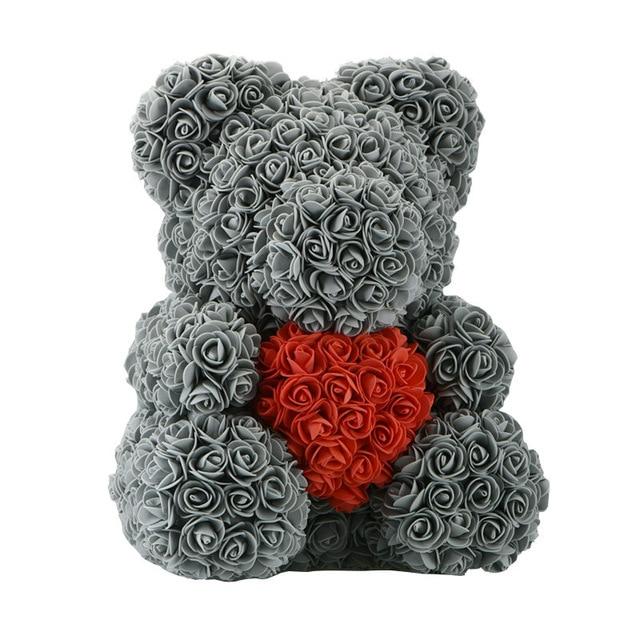 Rose Teddy Bear med Hjerte | Luvikno