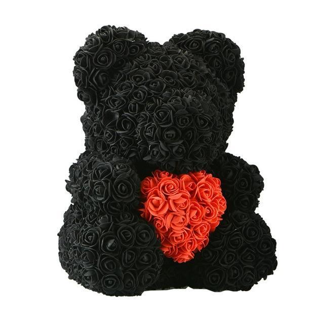Rose Teddy Bear med Hjerte | Luvikno