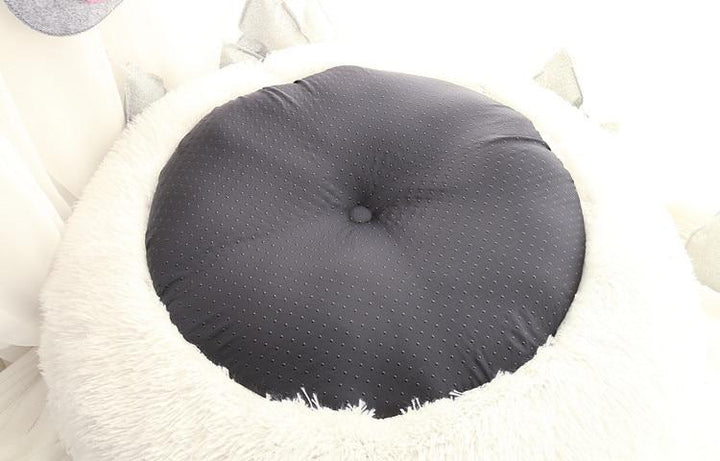 Mini - Rund P fluffy Plush Kattested | Luvikno